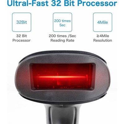 Netum f18w 2.4g Kablosuz 2D QR Barkod Tarayıcı Kablosuz Barkod Tarayıcı Okuyucu