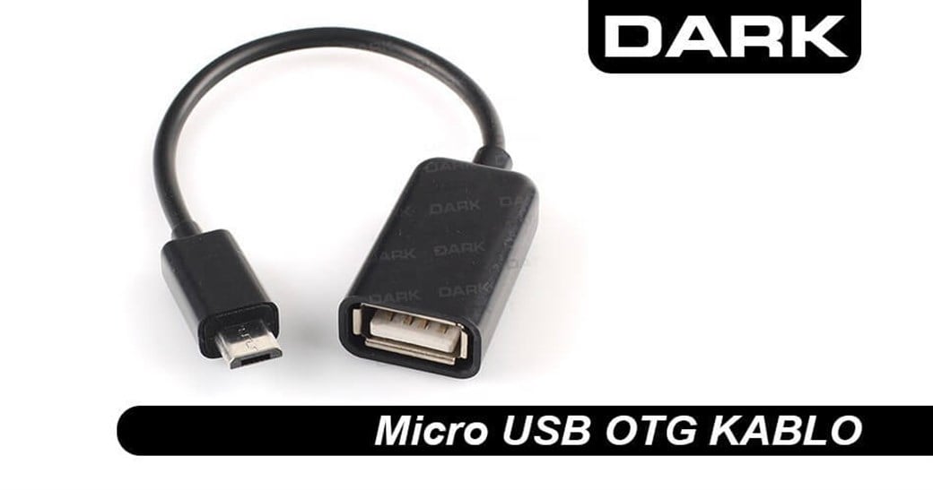 Dark Micro USB 2.0 Tablet ve Akıllı Telefon İçin USB Giriş Dönüştürücü OTG Kablo