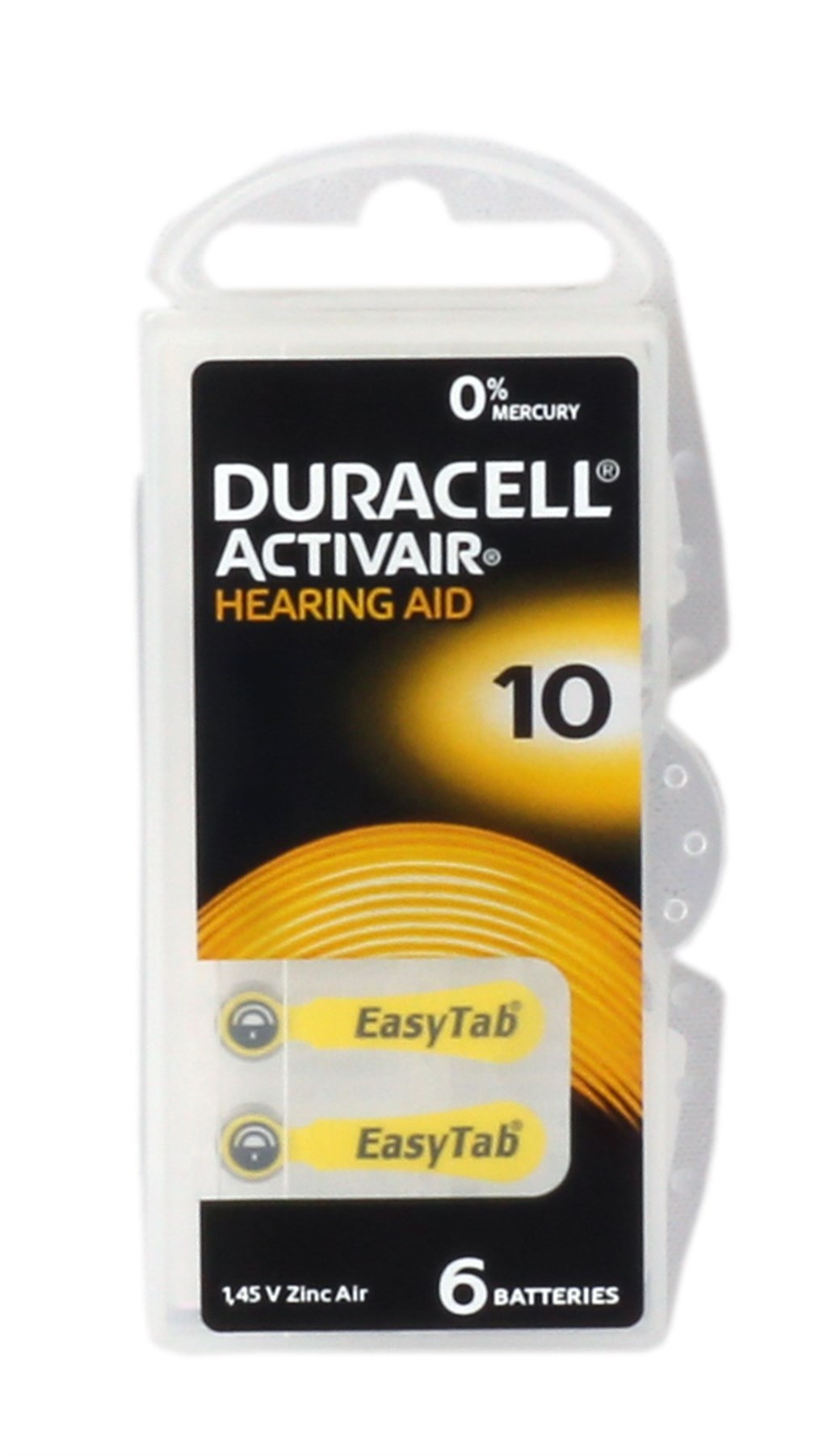 Duracell Activair EasyTab PR70 10 Numara İşitme Cihazı Pili 6LI Paket 1.45V