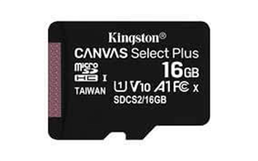 KINGSTON 16GB CANVAS SELECT PLUS MICRO SD 100MB/S (SDCS2/16GB)