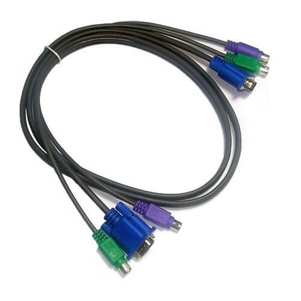 OEM KVM SWITCH 4PC VGA+PS2 4 ADET VGA PC2 KABLOLU