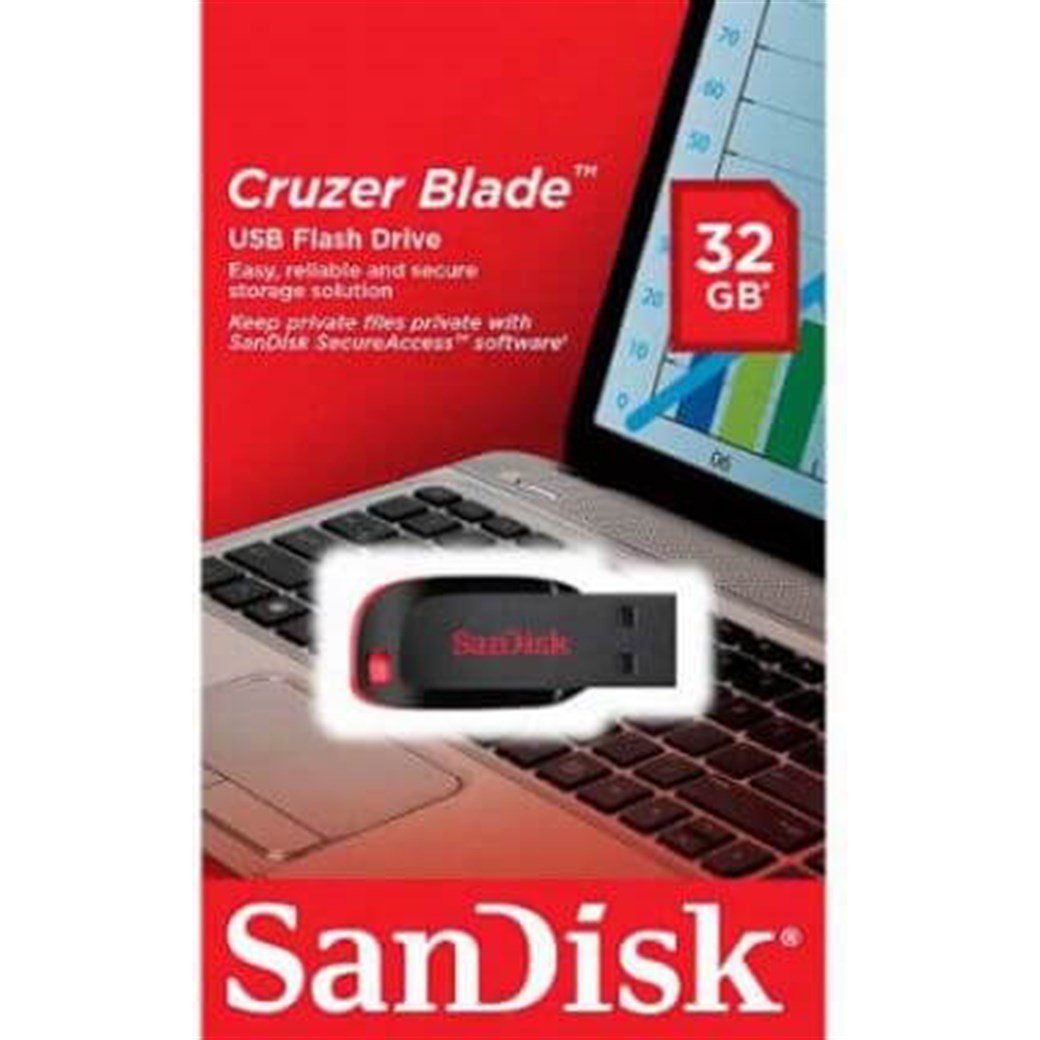 SANDİSK 32GB CRUZER BLADE FLASH BELLEK SDCZ50-032G-B35