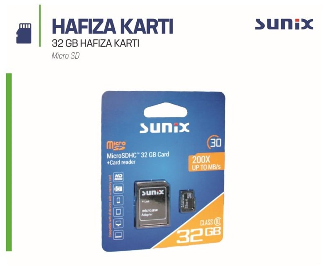 SUNİX MICRO 32GB HAFIZA KART