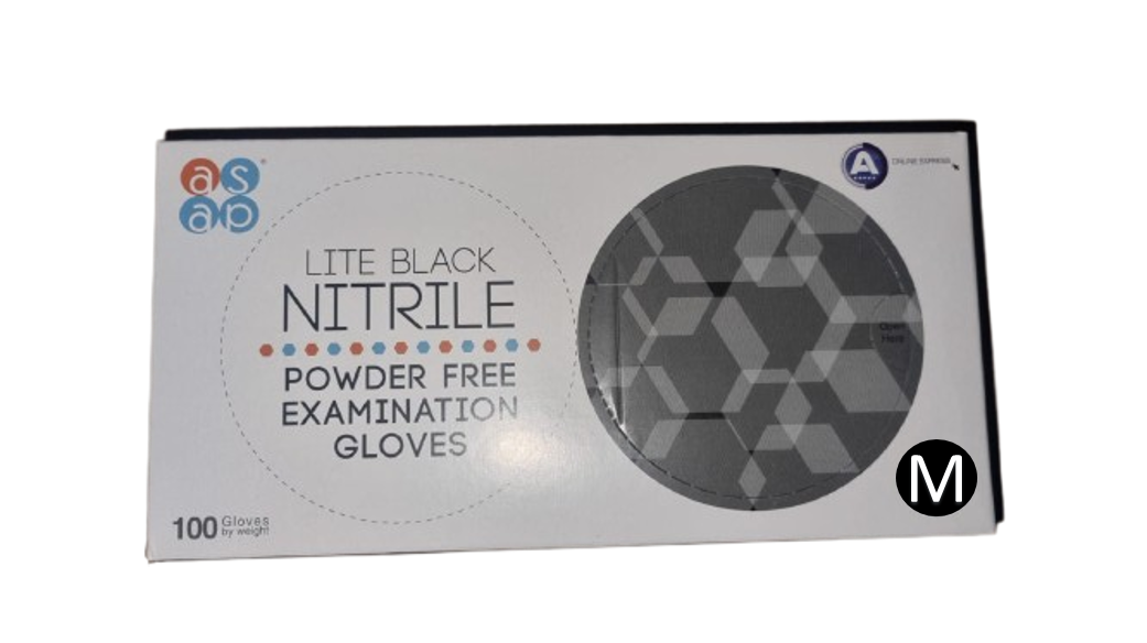 ELDİVEN ÇEŞİTLERİONLINE E. NİTRİL PUDRASIZ SİYAH (M) 100LÜ ELDİVEN