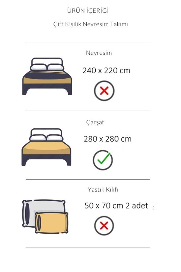ENDÜSTRİYEL TEKSTİLZEUS %100 PAMUKLU ÇARŞAF 280*280 5Lİ