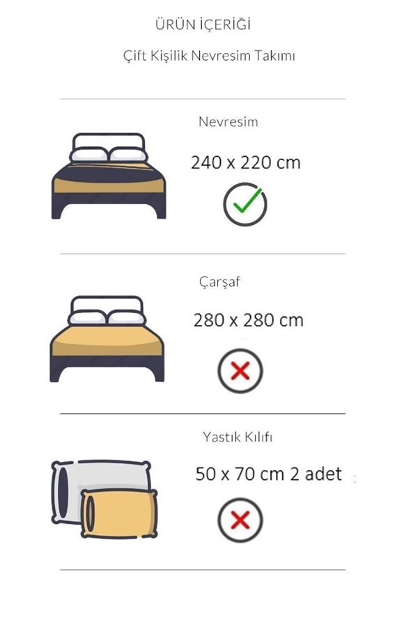 ENDÜSTRİYEL TEKSTİLZEUS %100 PAMUKLU NEVRESİM 240*220 5Lİ