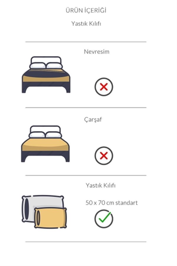 ENDÜSTRİYEL TEKSTİLZEUS OXFORD YASTIK KILIFI 50*70+5 10LU