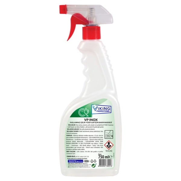 Genel Temizlik HijyeniPROFESYONEL ÇELİK PARLATICISI 750ML (VP INOX)