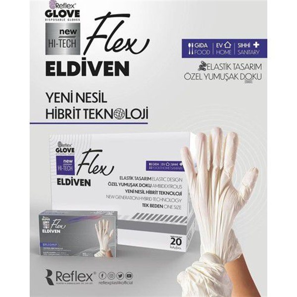 HijyenFLEX KREM PUDRADIZ ELDİVEN 100LÜ