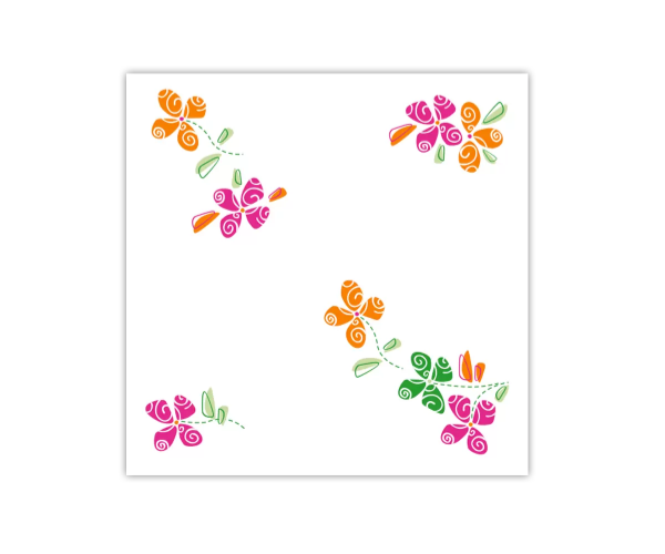 PEÇETELERTISSUE 33x33 HAPPY FLOWERS PEÇETE 50'Lİ