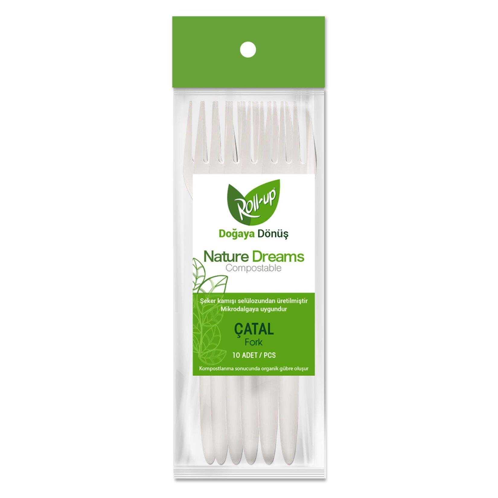 PLASTİK GIDA KAPLARIROLL UP NATURE DREAMS ÇATAL 10LU