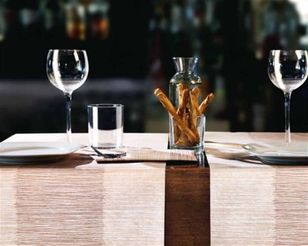 RESTORAN MASA TEKSTİLİSABBİA ÇİZGİLİ LÜKS RUNNER 120x40 (YIKANABİLİR)