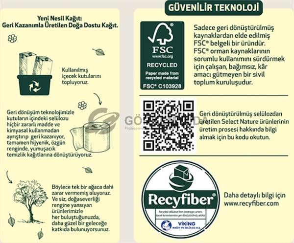 Rulo HavluS NATURE DİSPANSER Z HAVLU 200x12Lİ