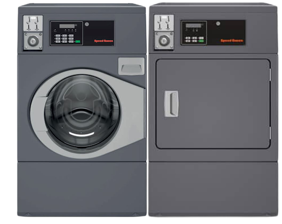 SPEED QUEEN \ IPSOINDUSTRIAL LAUNDRY WASHING AND DRYING SET