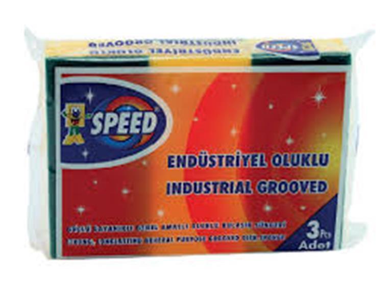  SPONGESPEED 3LÜ ENDÜSTRİYEL OLUKLU SÜNGER