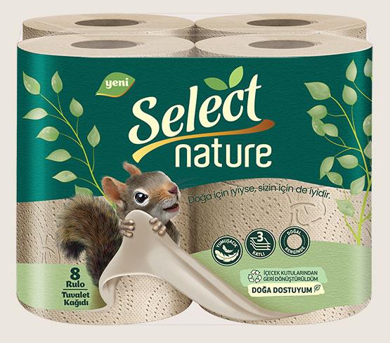 Toilet paperS NATURE TUVALET KAĞIDI 8Lİ 3 KATLI