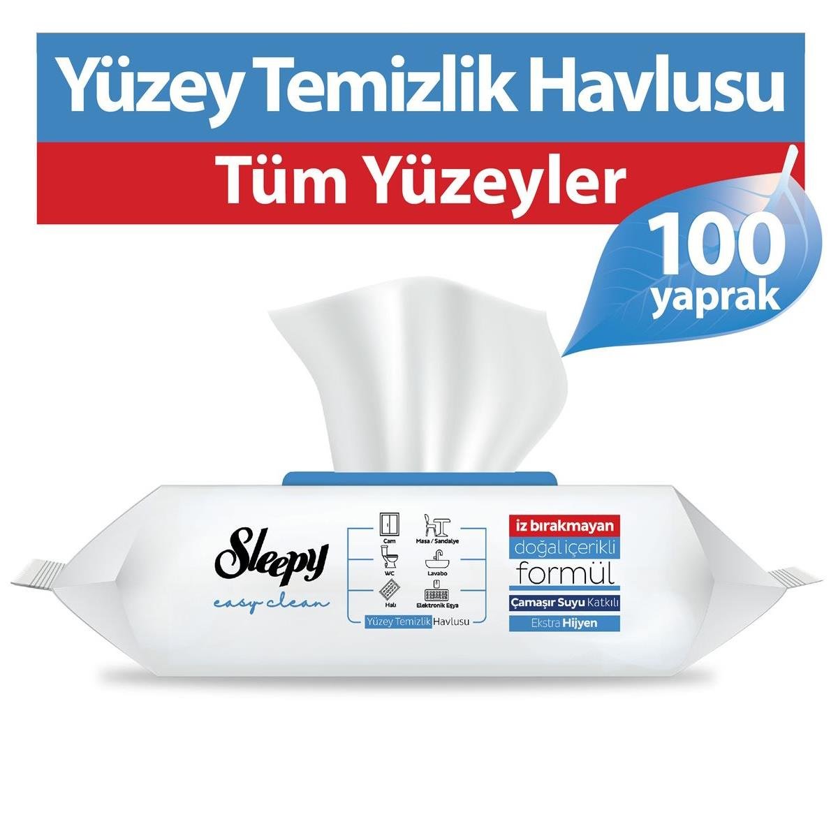 SLEEPY YÜZ TEMZ HAVLU 100 LÜ ÇAMASIR SUYULU 1*12