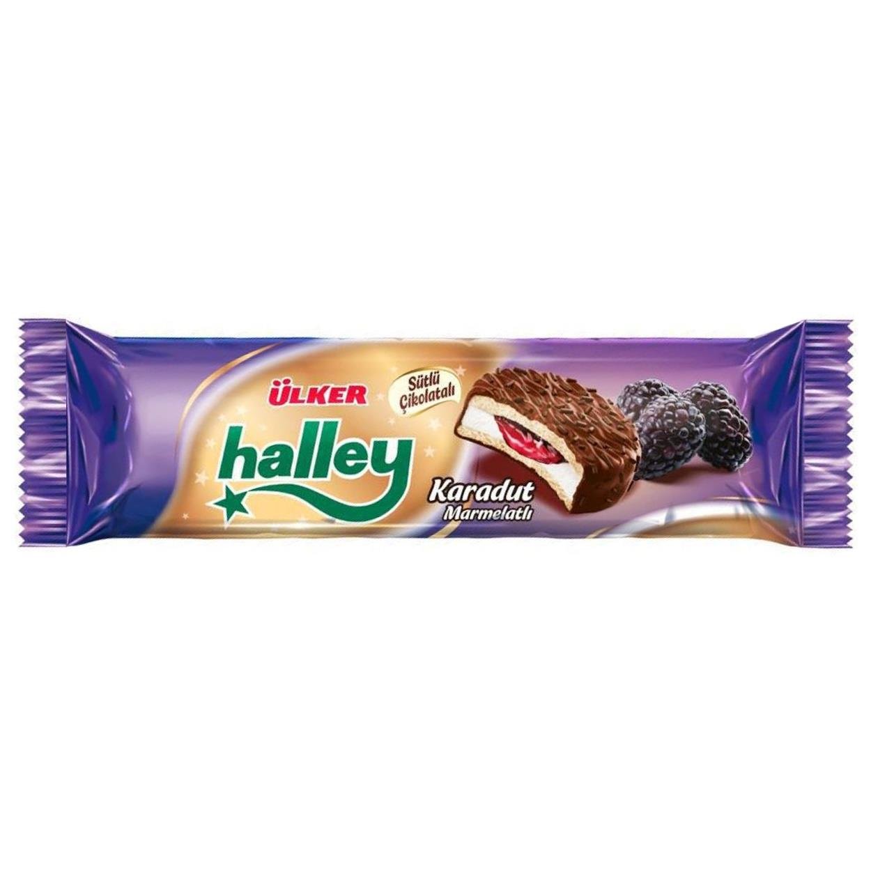 Ülker Halley Mini Karadut Dolgulu Bisküvi 74g