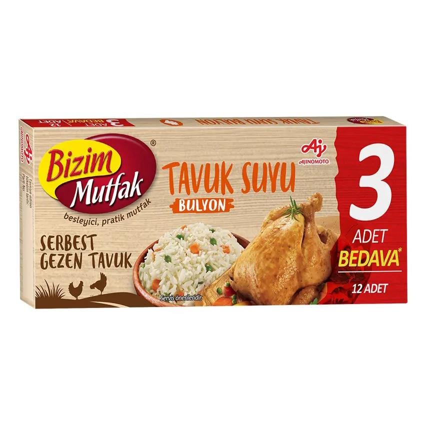Ülker Bizim Mutfak Tavuk Suyu Bulyon 12 Adet 120g