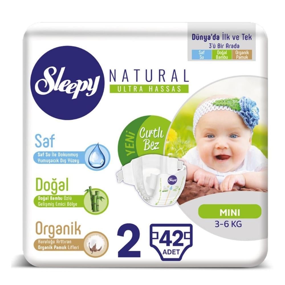 Sleepy Bebek Bezi 2 Beden 42 Adet Natural