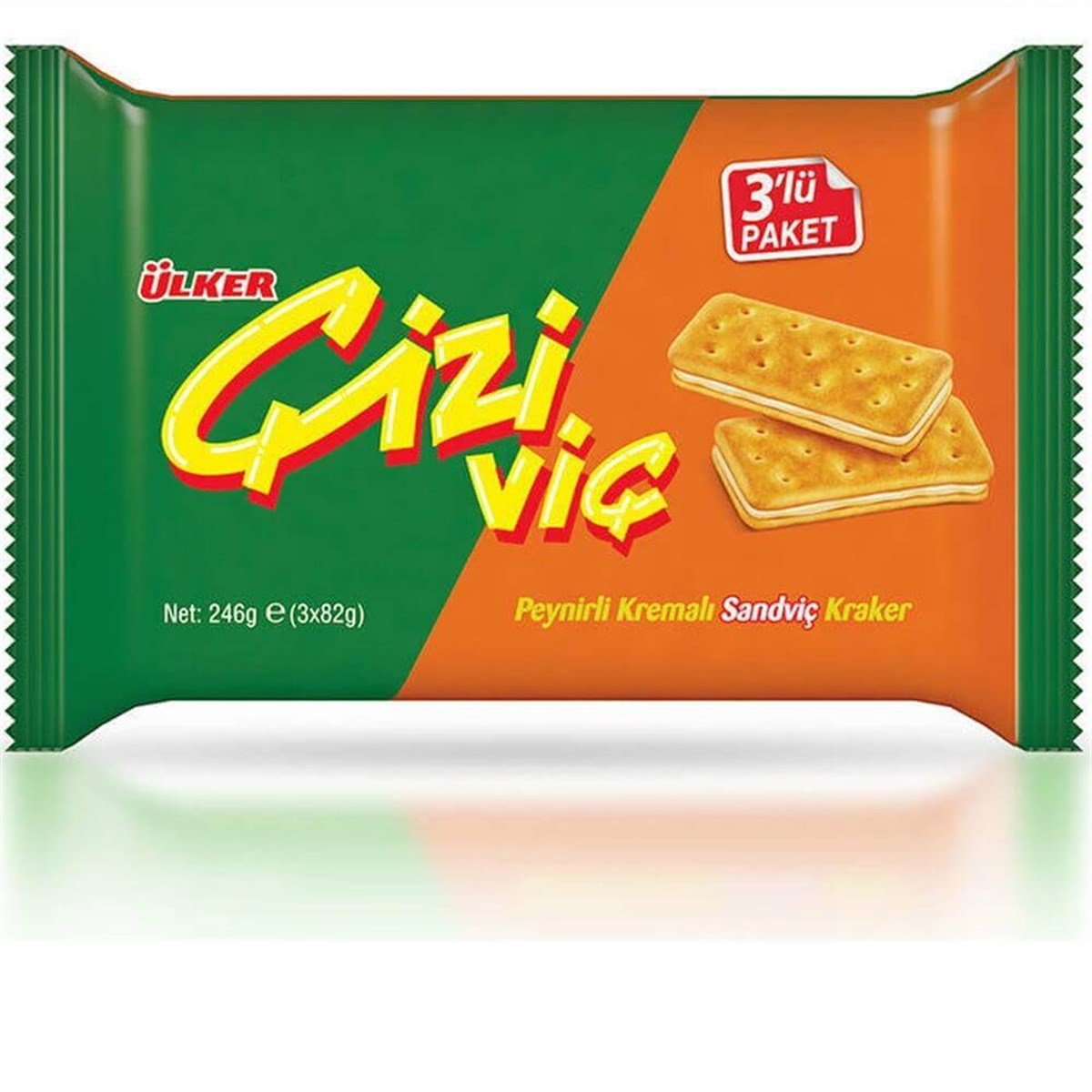 Ülker Çiziviç Peynirli Atıştırmalık 82g x 3 Çoklu Paket Sandviç