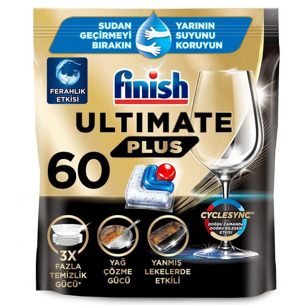 Finish Ultimate Plus Bulaşık Tableti 60 Kapsül