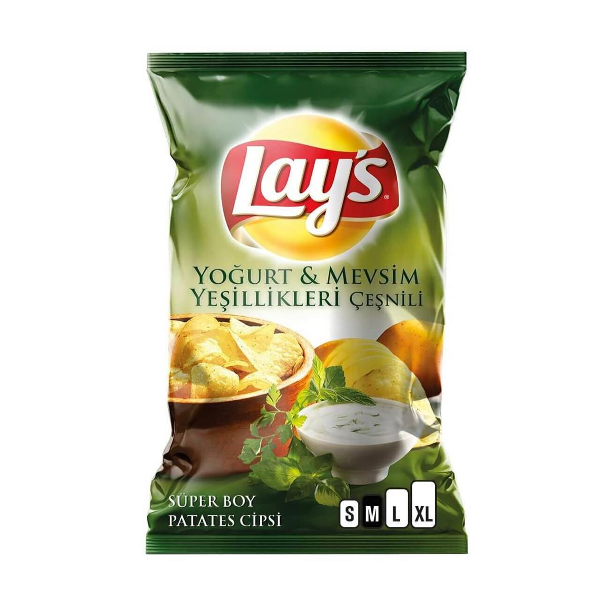 Lays Yoğurt Mevsim Yeşillikleri Süper Boy Cips