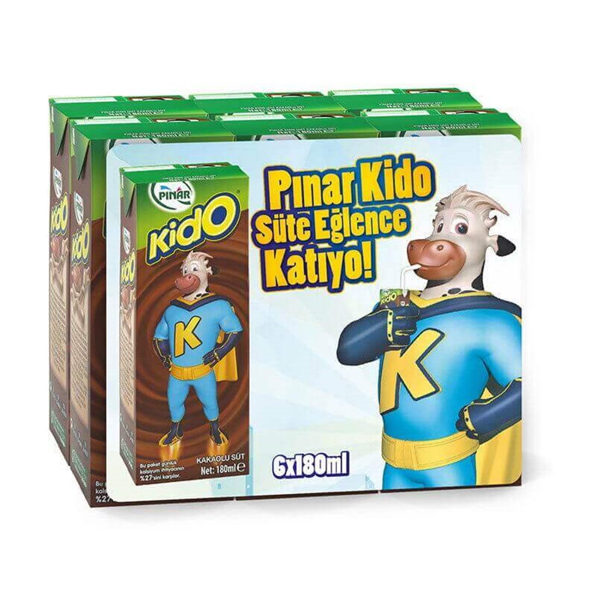 Pınar Kido Kakaolu Süt 6 x 180ml