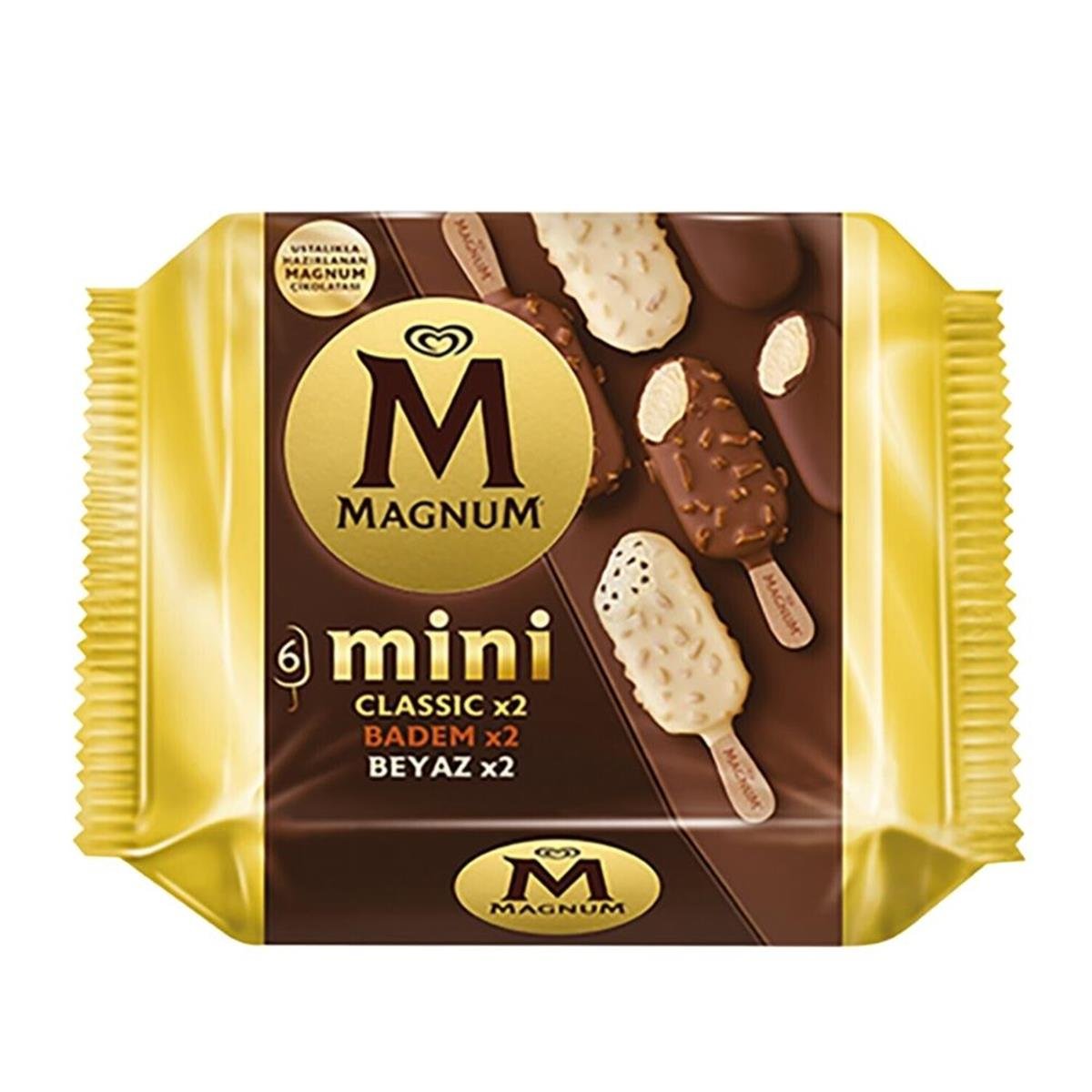 Algida Magnum Mini Dondurma 345ml Classic Badem Beyaz
