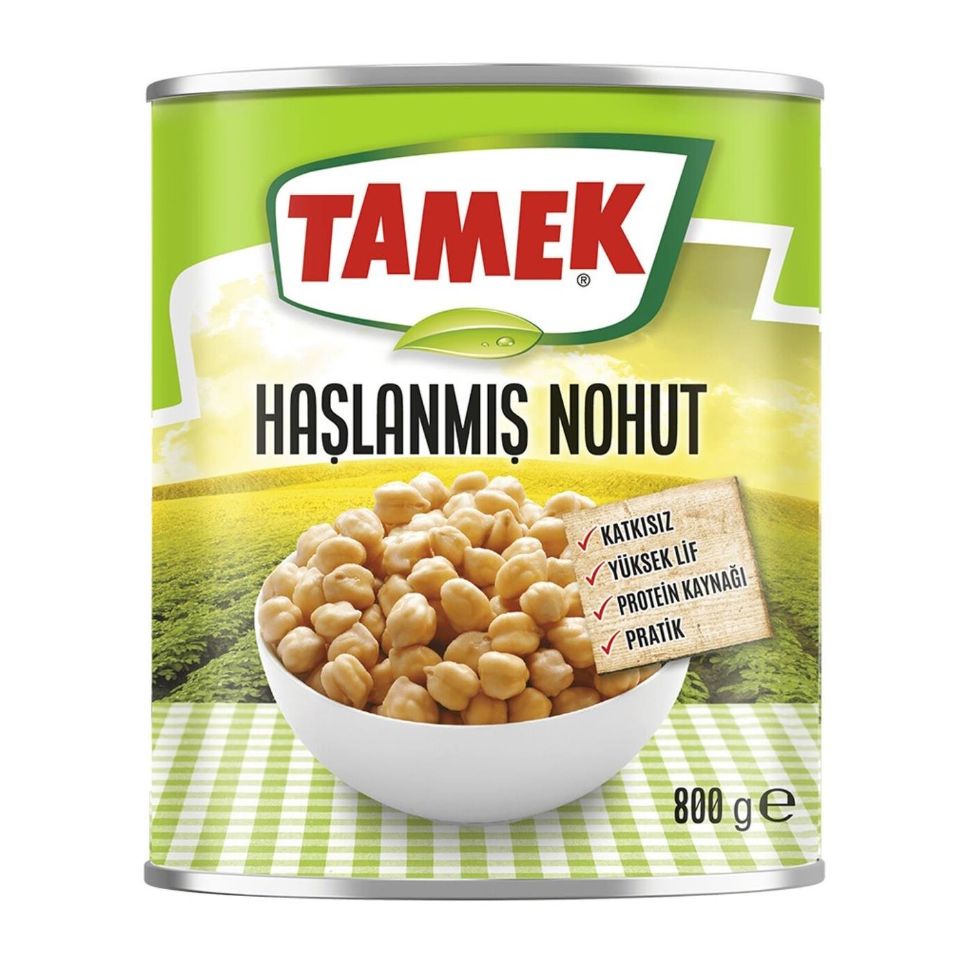 Tamek Haşlanmış Nohut Konservesi 800g