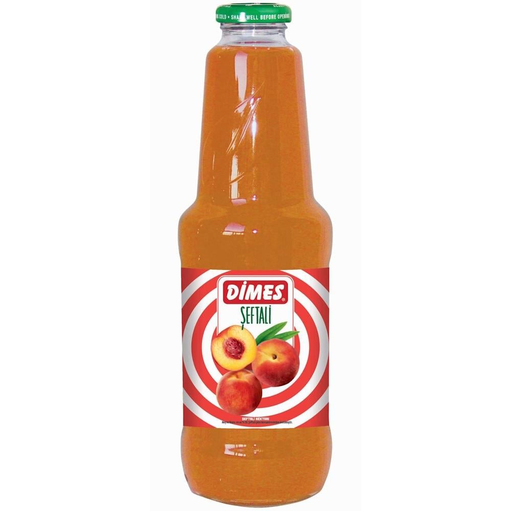 Dimes Şeftali 1L Cam Şişe Meyve Suyu