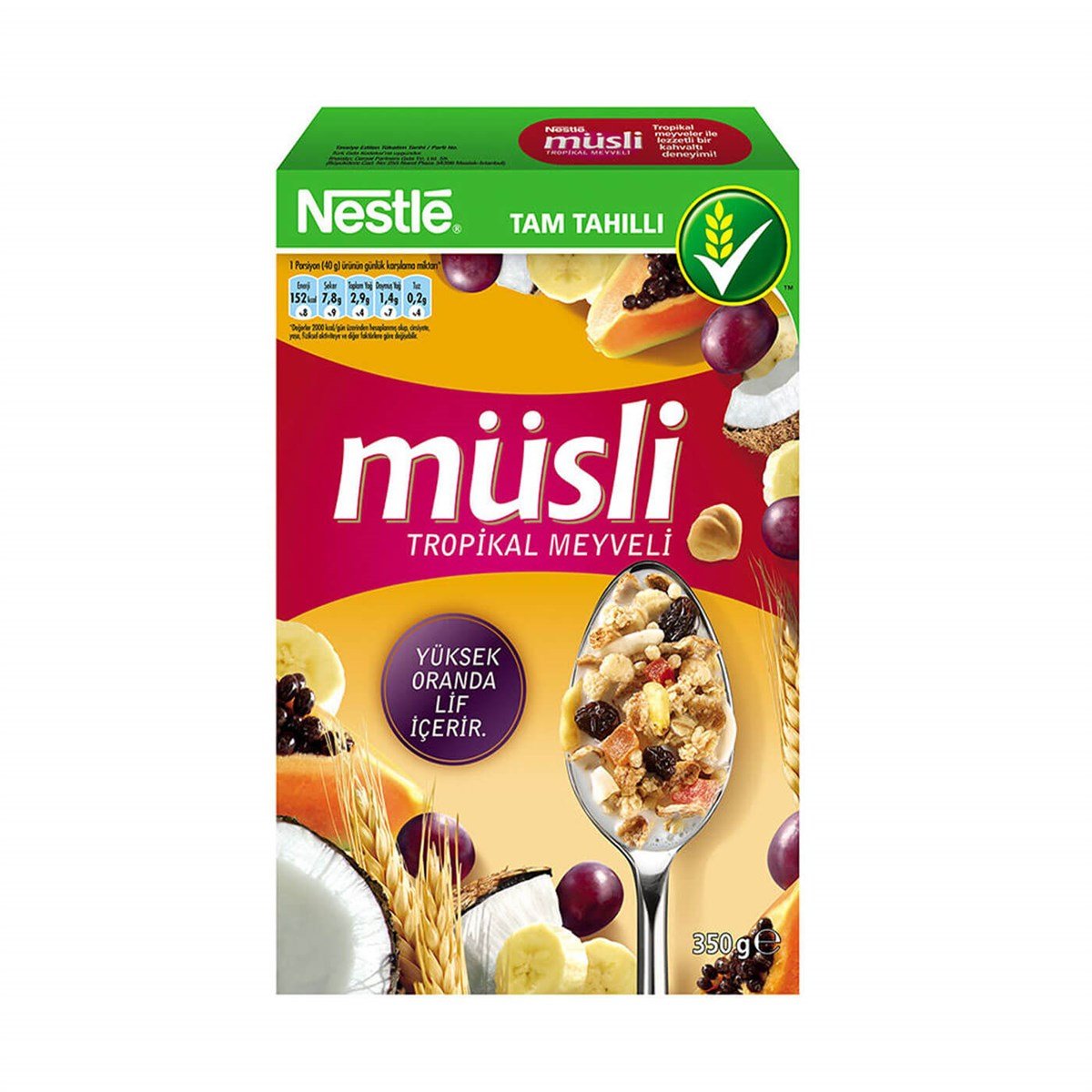 NESTLE MÜSLI 350 GR TROPIK MEYVELI KUTU 1*8