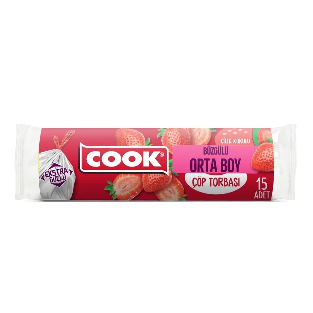 COOK BÜZG.KOK.ÇÖP TORB.ÇILEK55*60CM RULO15AD*25