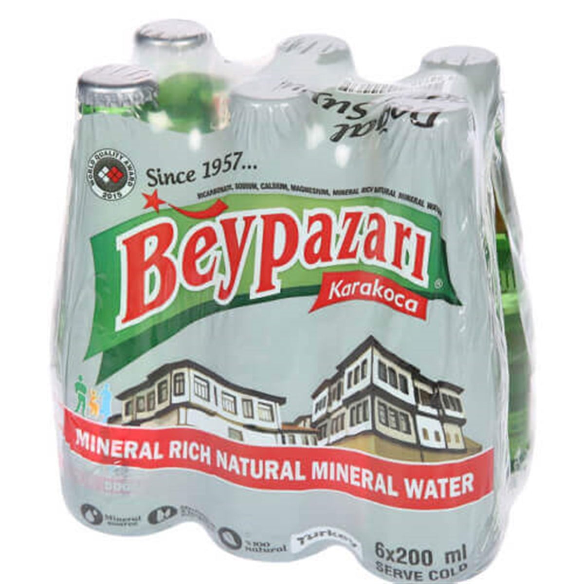 BEYPAZARI MADEN SUYU 6  LI PAKET 250 SADE SODA