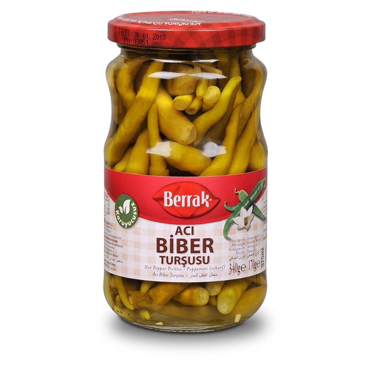 BERRAK ACI BIBER TURSUSU 370 ML CAM