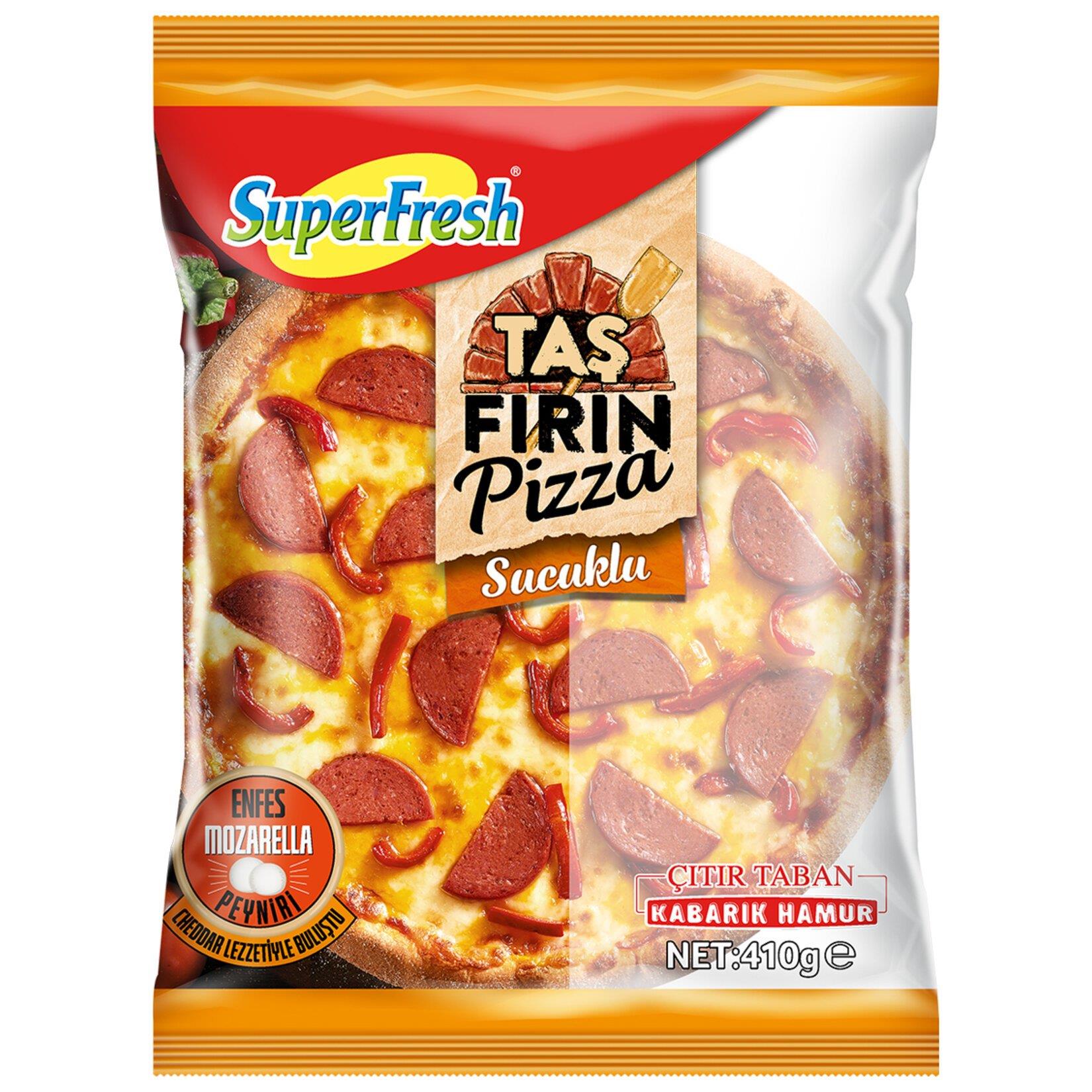 SÜPERFRESH TAŞFIRIN SUCUKLU PİZZA 22CM 410GR