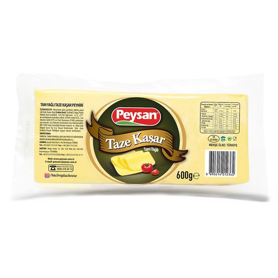 PEYSAN 600 GR TAM YAGLI TAZE KASAR PEYNIRI 1*16