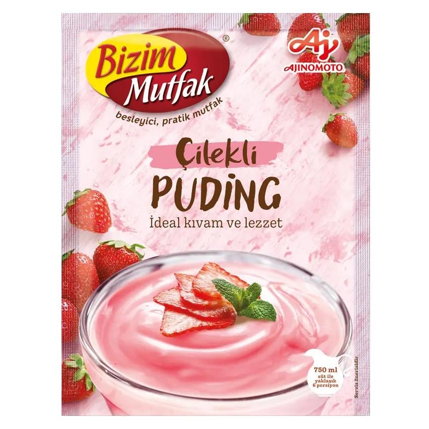 ÜLKER BİZİM PUDİNG ÇİLEKLİ 120 GR 1*12