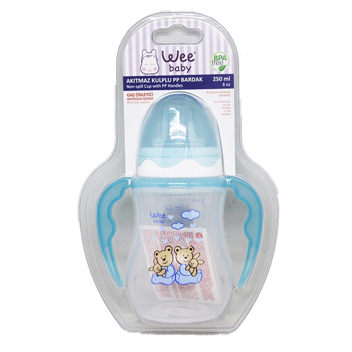 WEE BABY 754 AKITMAZ KULPLU BARDAK 250 ML ANTI.