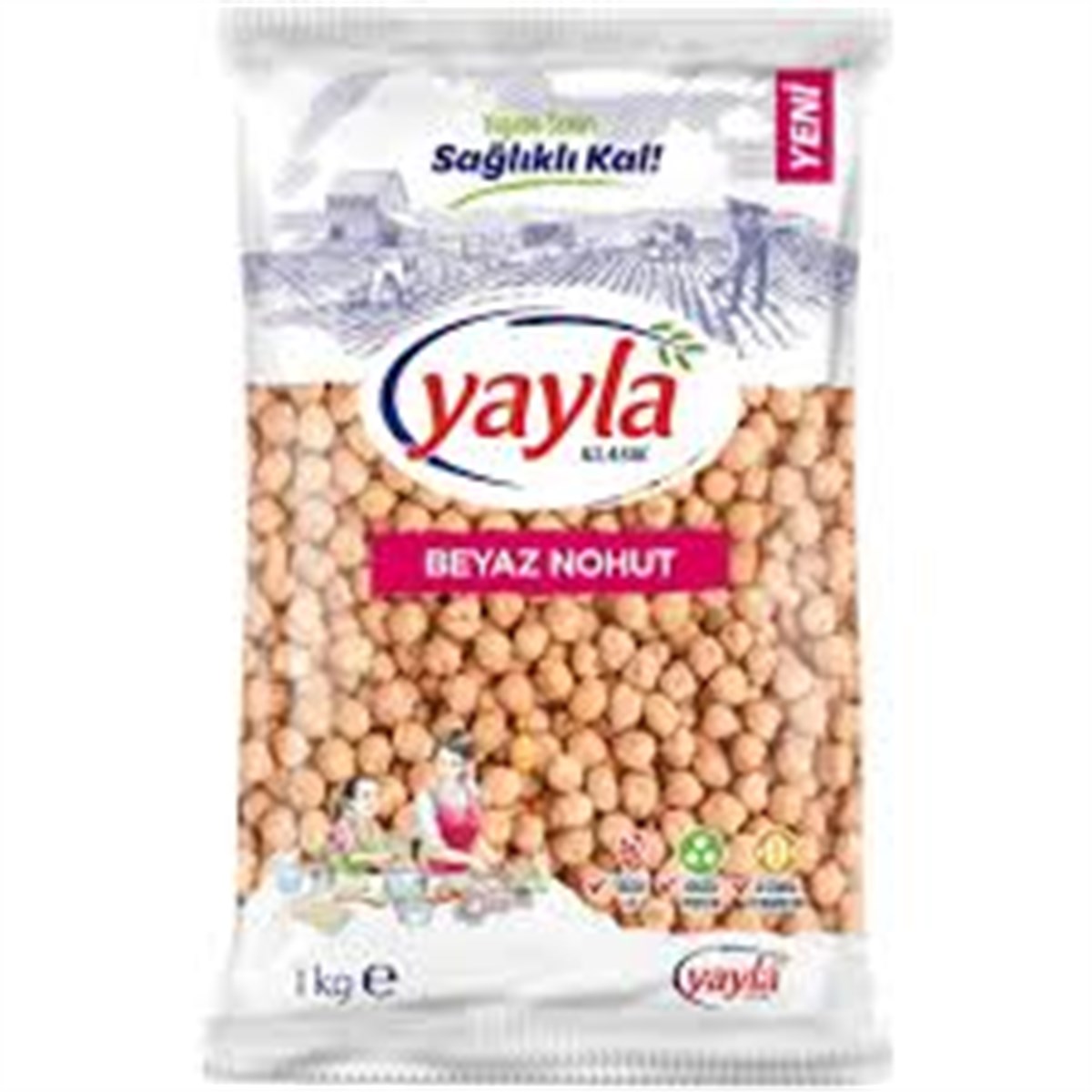 YAYLA BEYAZ NOHUT 1KG KL:1*16 ADET