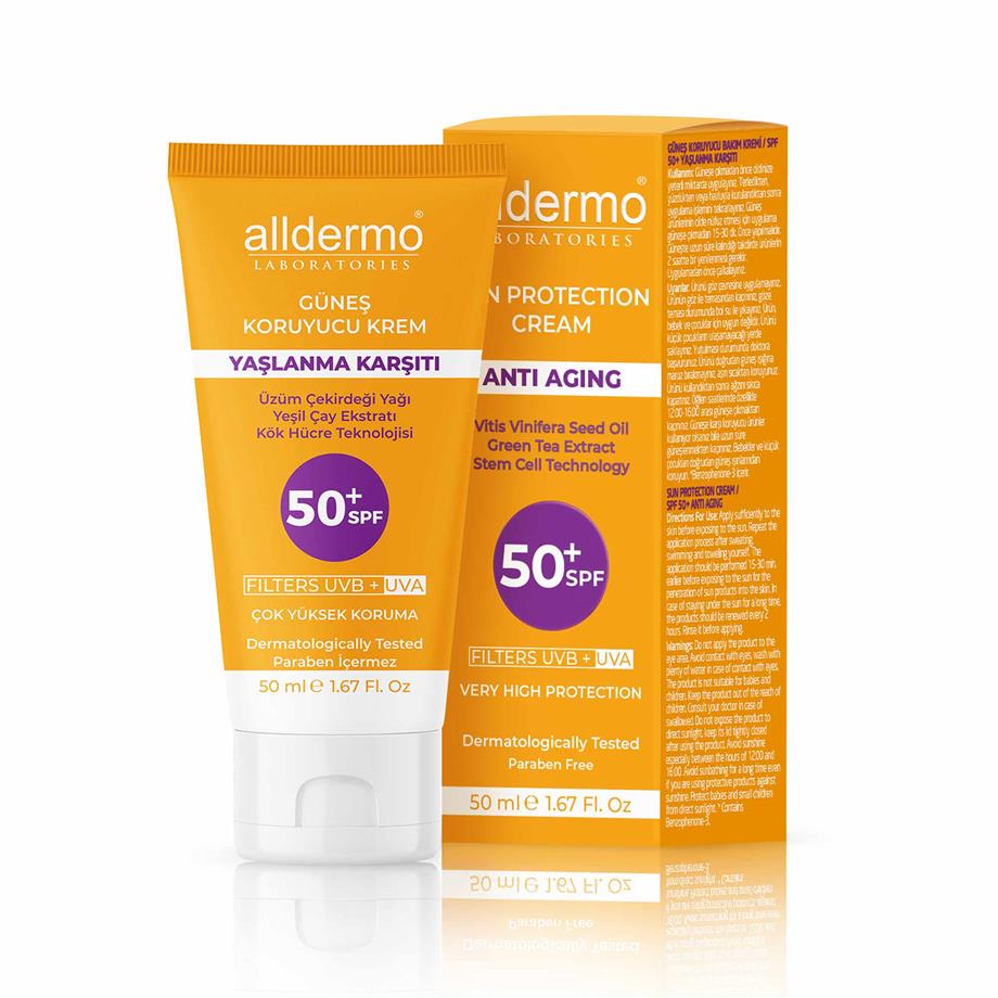 Alldermo - ALLDERMO GÜNEŞ KORUYUCU KREM YAŞLANMA KARŞITI SPF50+ 50 ML
