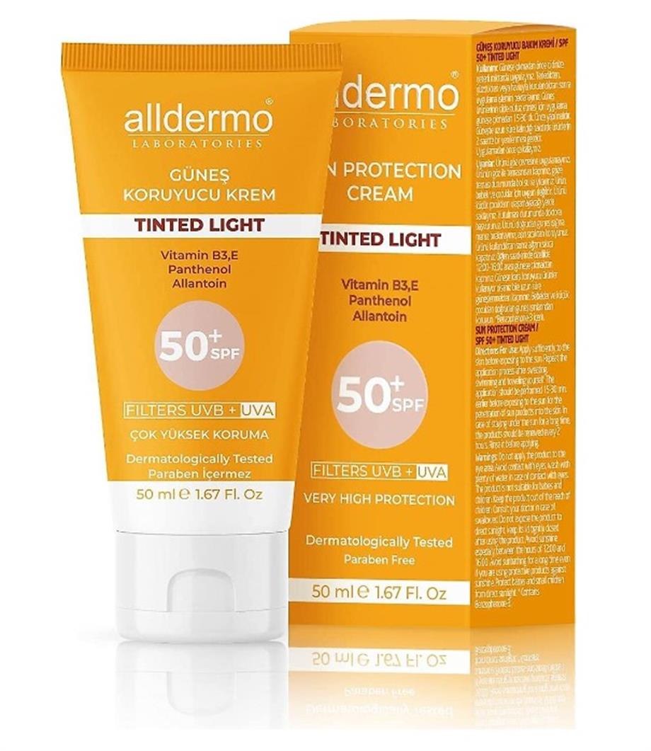 Alldermo - ALLDERMO GÜNEŞ KORUYUCU KREM TINTED LIGHT SPF50+ 50 ML
