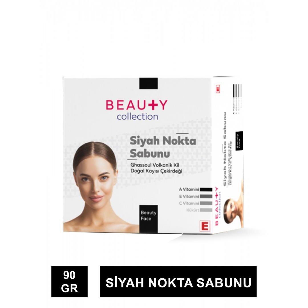 Beauty - Beauty Collection Siyah Nokta Sabunu Volkanik Kil Doğal Kayısı Çekirdeği 90gr
