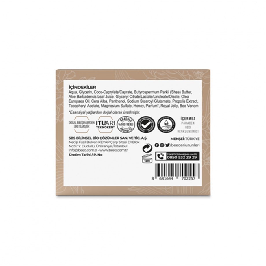 Arı Zehirli Propolisli Arı Sütlü Anti-Aging Yüz Bakım Kremi