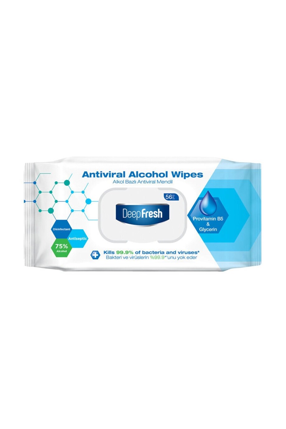 Deep Fresh - DF ALKOLLÜ ANTİVİRAL MENDİL 56LI