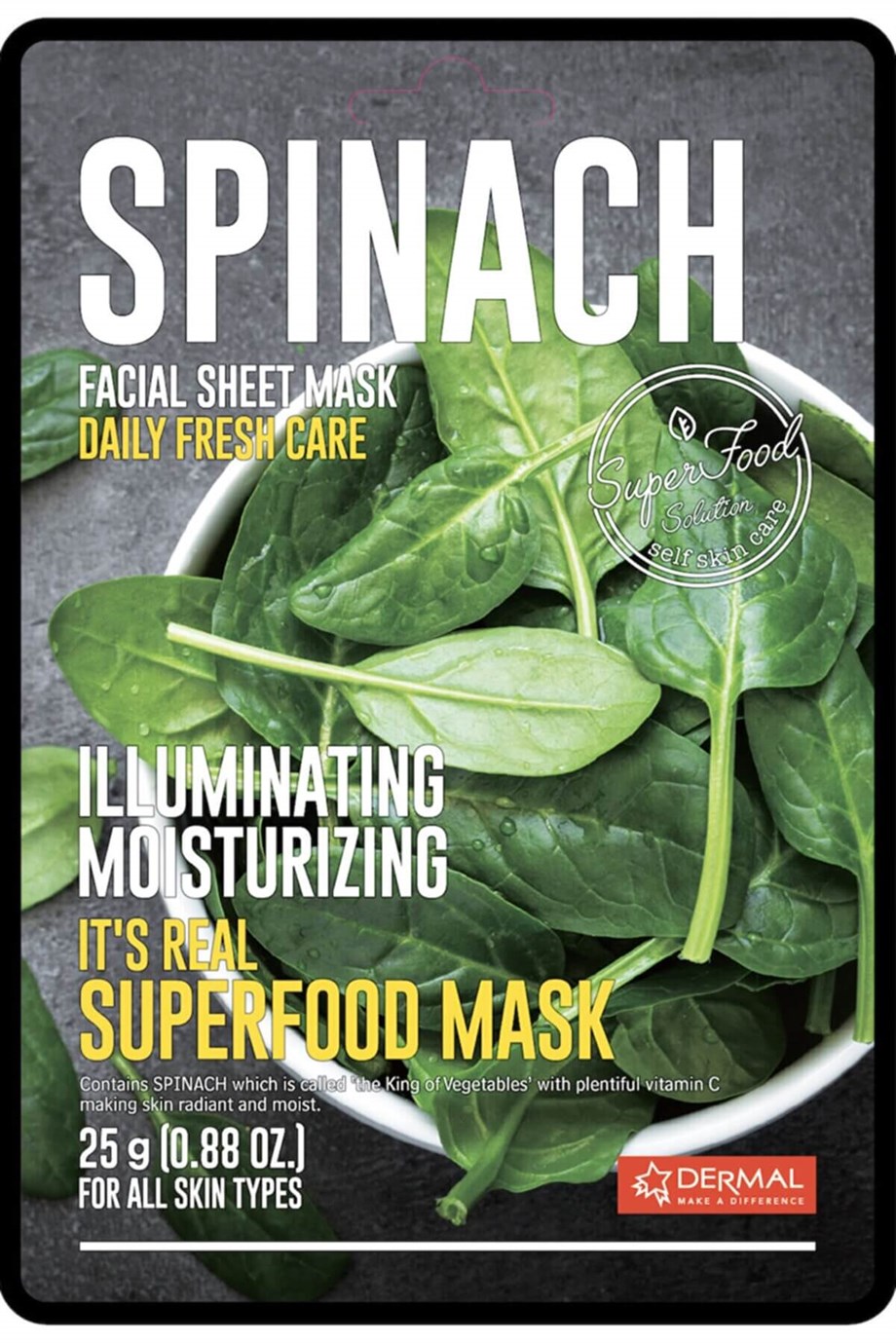 Dermal It's Real Super Gıda Maskesi Ispanak 25Gr