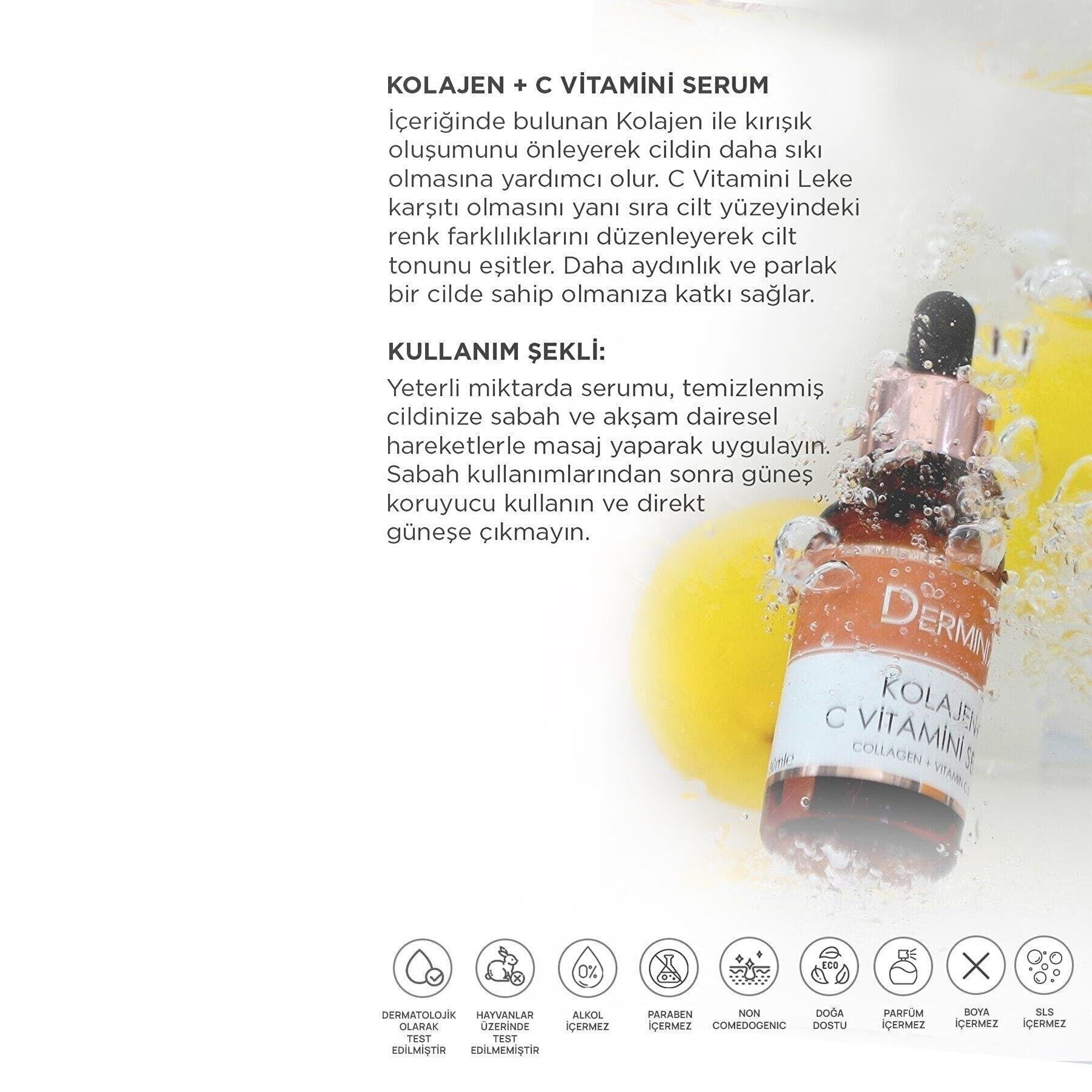 Derminix - DERMİNİX KOLAJEN+C VİTAMİN SERUM