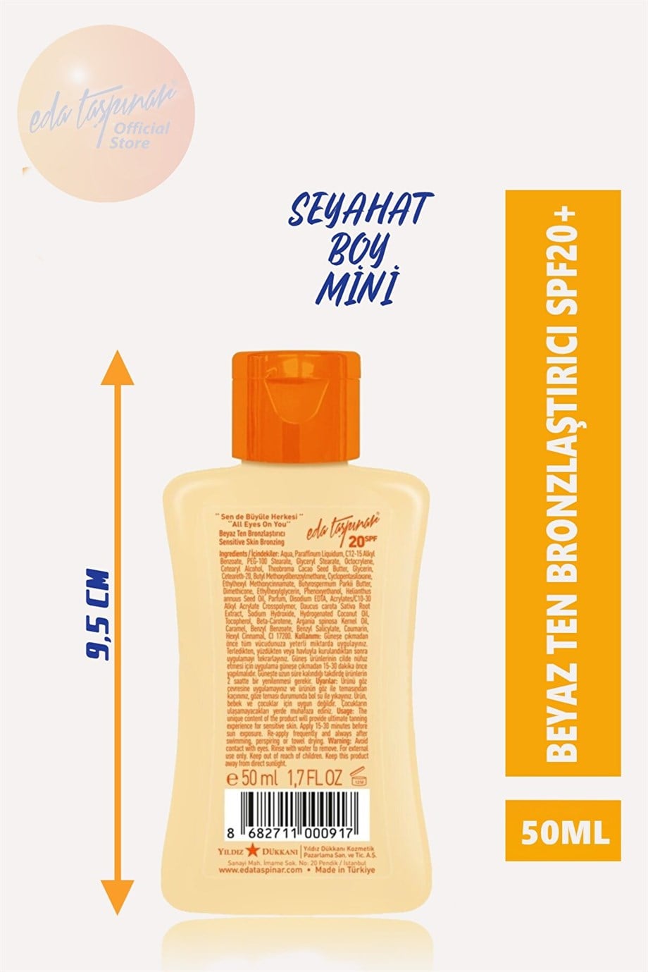 Eda Taşpınar - EDA TAŞPINAR 50ML BEYAZ TEN BRONZLAŞTIRICI 20 SPF