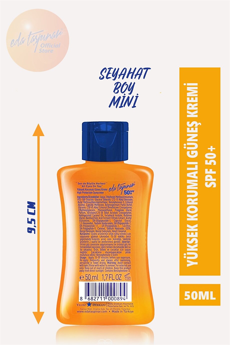 Eda Taşpınar - EDA TAŞPINAR 50ML YÜKSEK KORUMALI GÜNEŞ KREMİ SPF50+