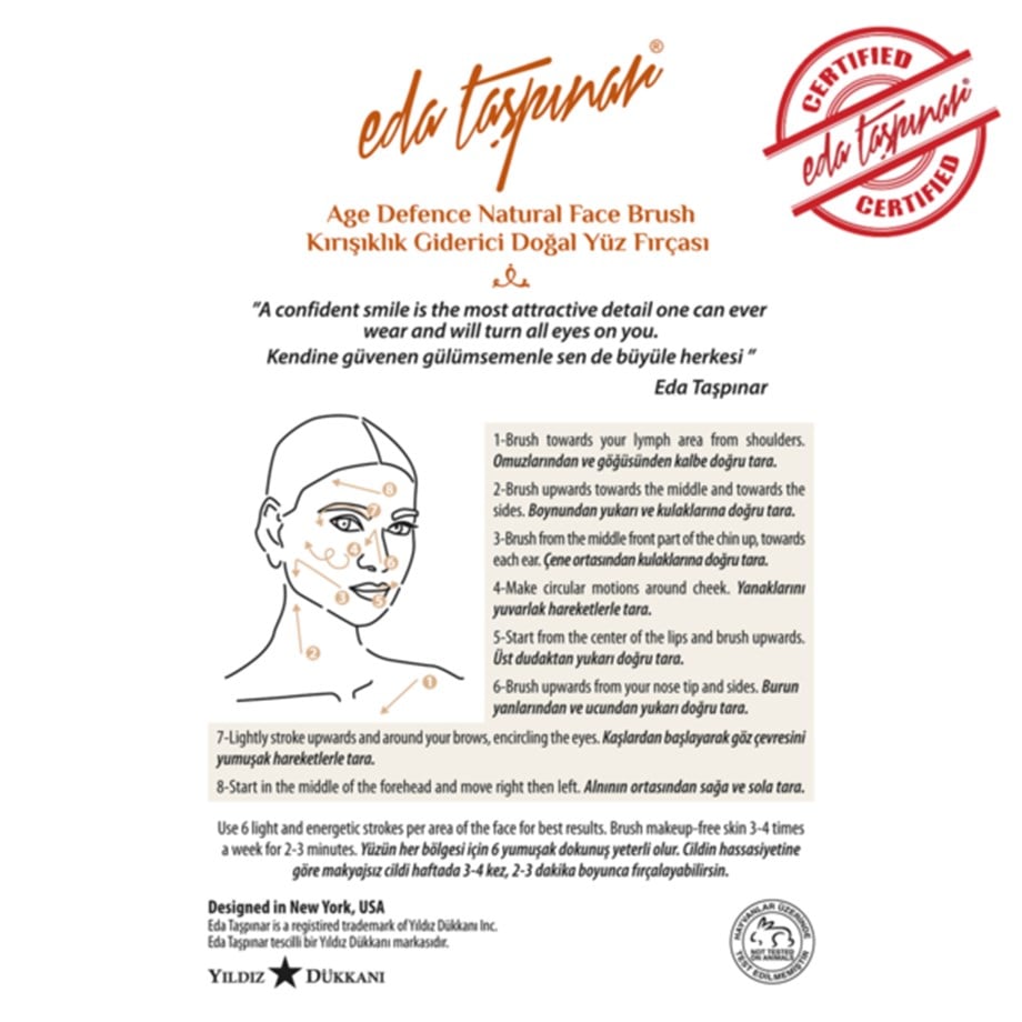 Eda Taşpınar Age Defence Natural Face Brush
